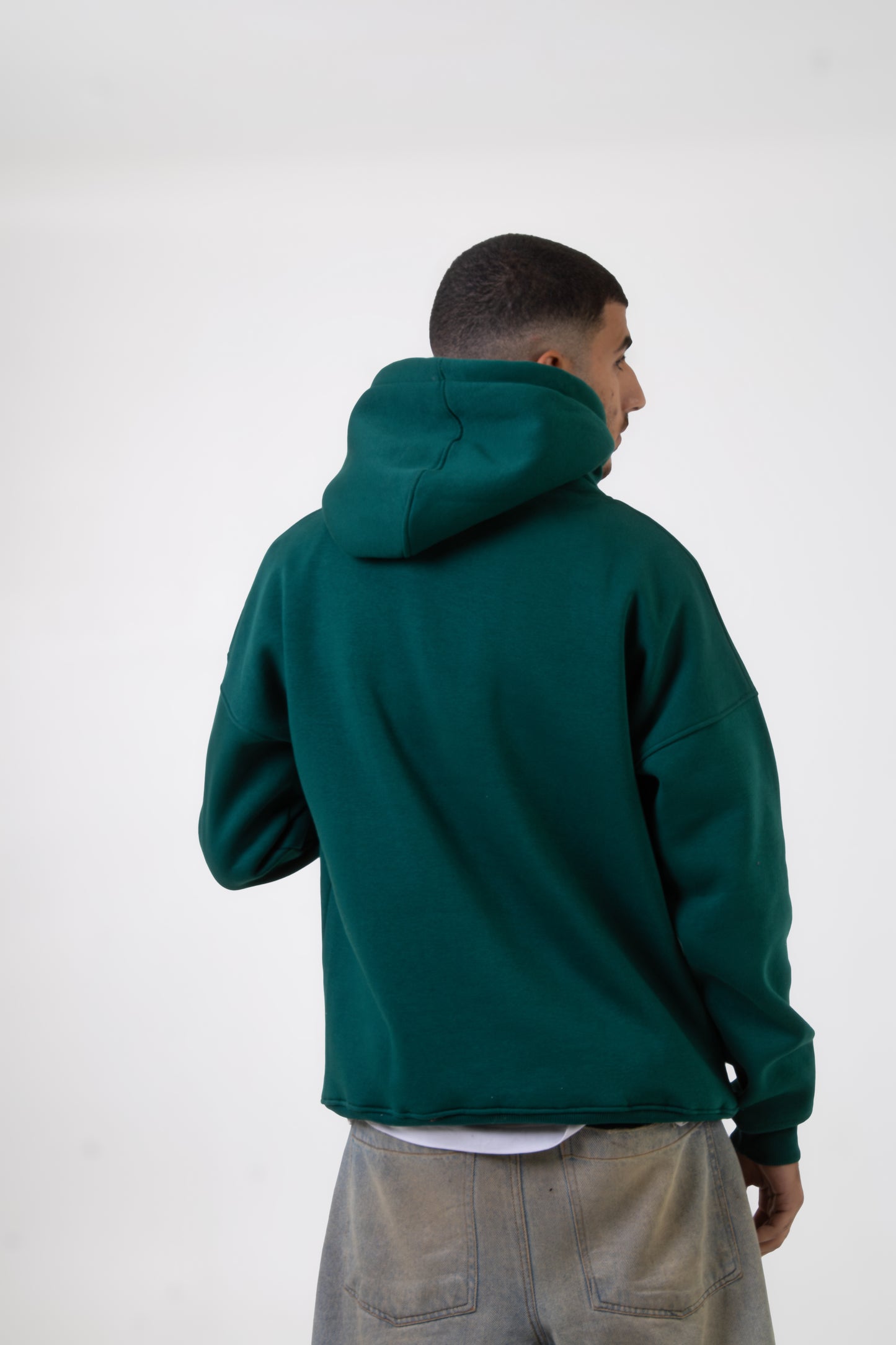 Dark Green Printed "F1" Hoodie