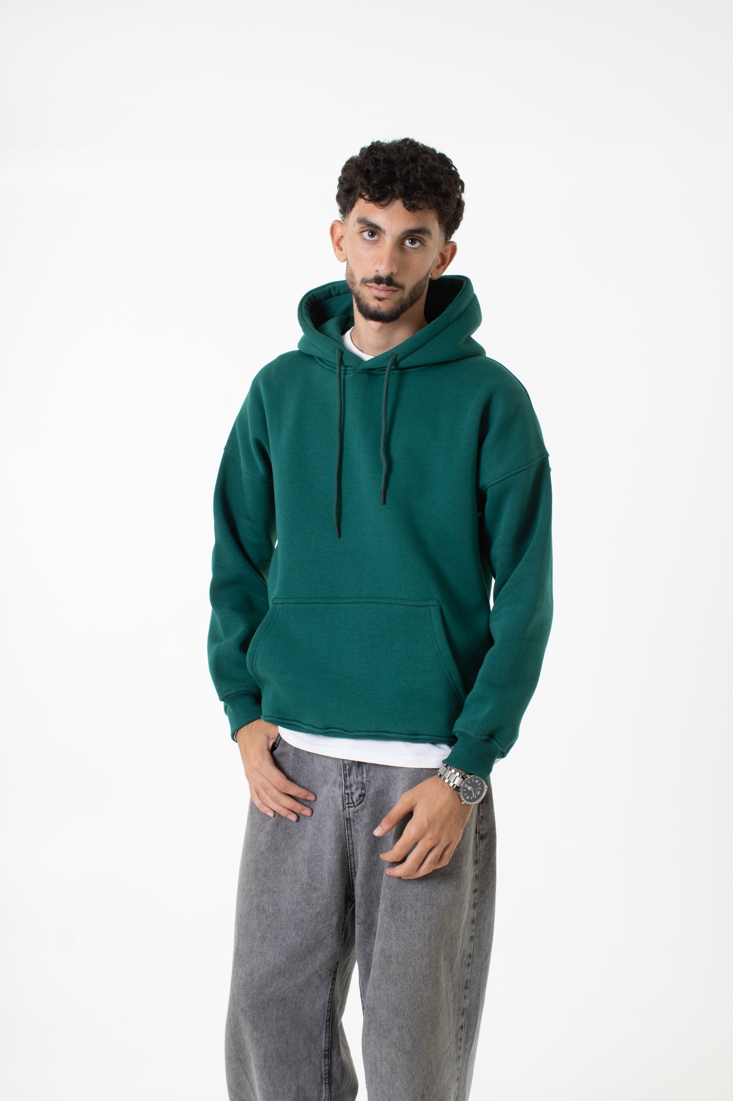 Dark Green Basic Hoodie