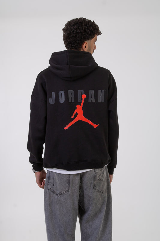 Black Printed "JORDAN" Hoodie